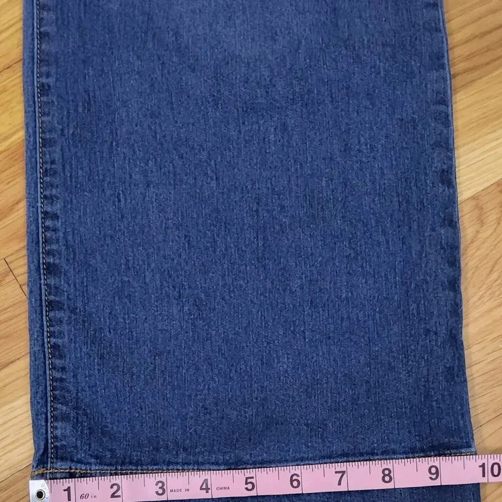 Michael Kors High Rise Relaxed Straight Leg Women’s 16 Blue Denim Utility Pocket